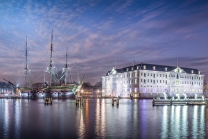 Maritime museum at the IJ canal